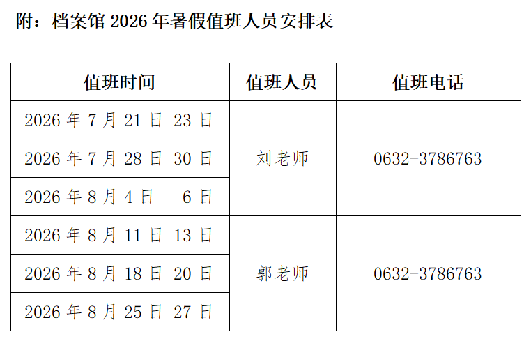 档案馆2026年暑假值班人员安排表.png